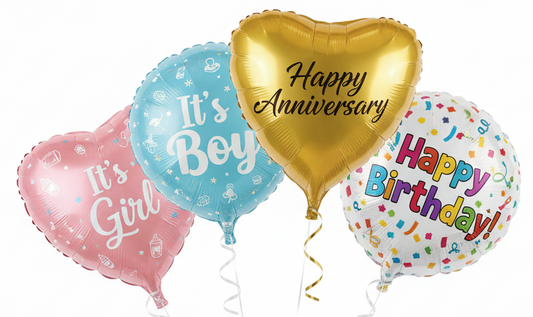 Cheerful celebration balloon available to add to any fresh flower delivery in South Auckland.