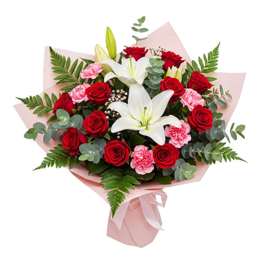 Breathtaking lovers serenade premium rose bouquet hand-crafted for luxurious romantic delivery in Auckland by local growers.